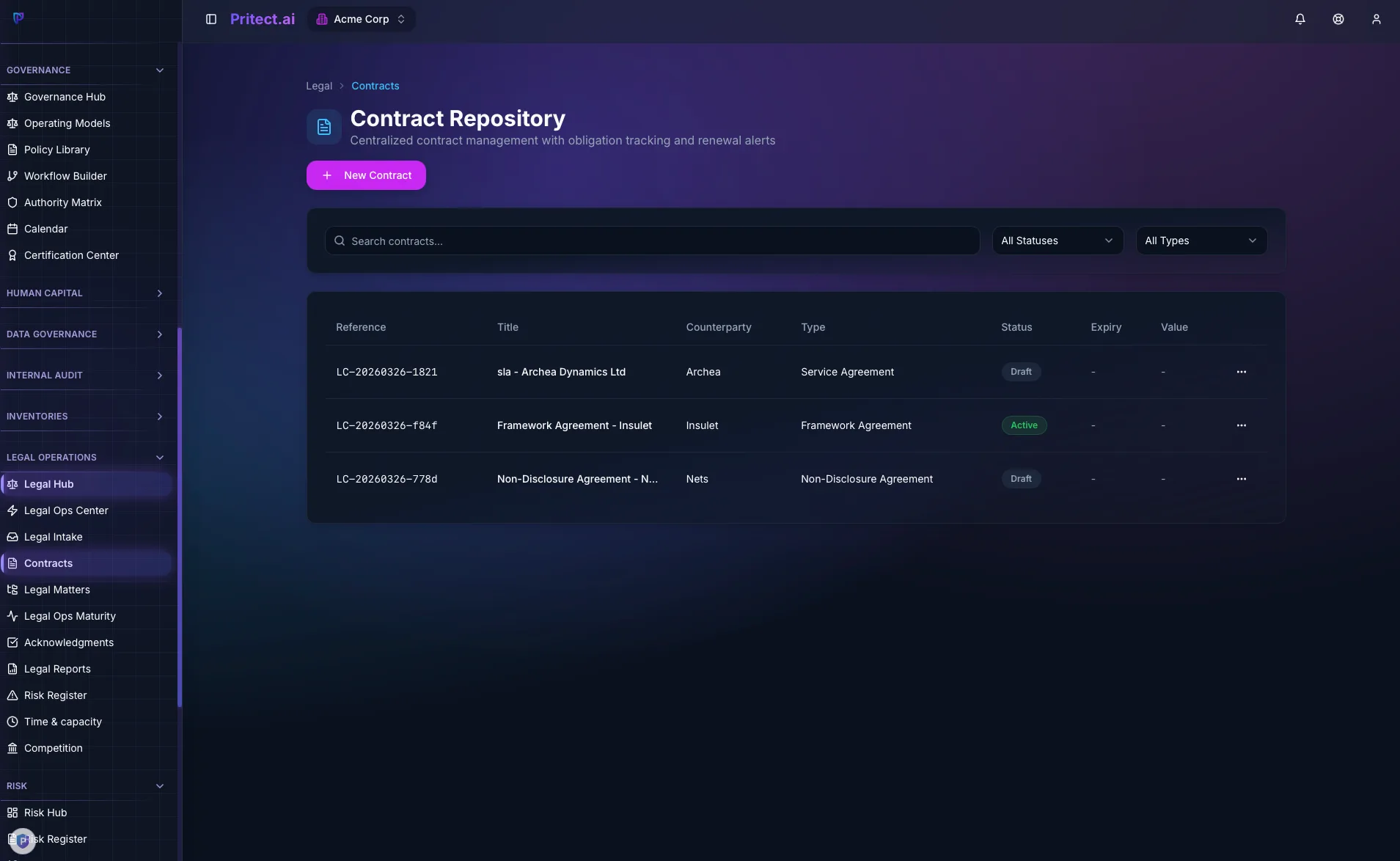 Contract Repository
