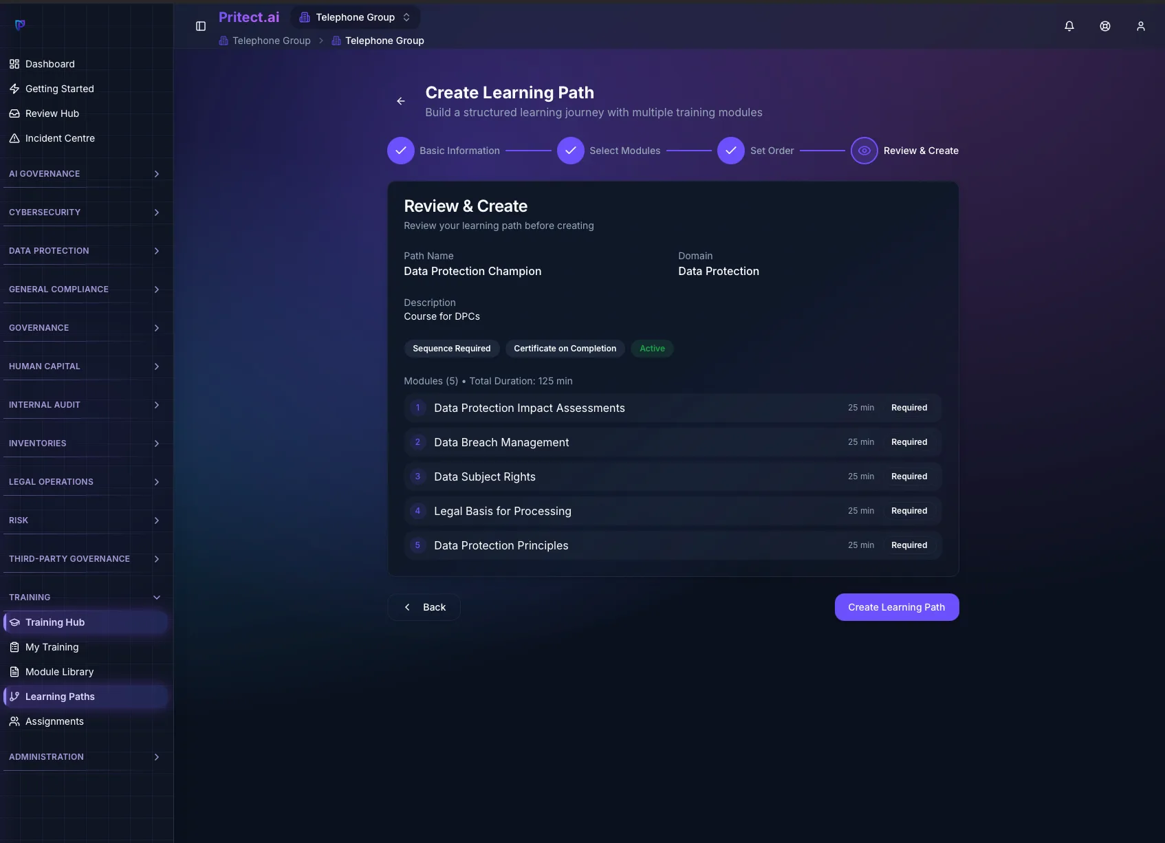 Learning Path - Review & Create